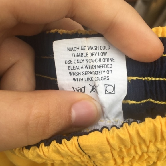 VTG 90's Block Print swim trunks swimsuit size M - Picture 3 of 6